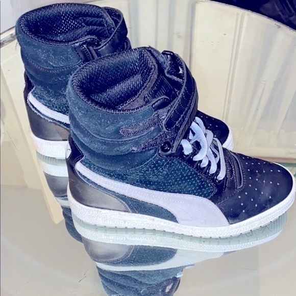 Puma wedge high tops black/grey - Picture 2 of 7